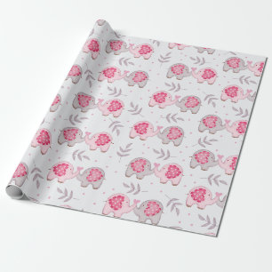 Elephants Wrapping Papper Presentpapper