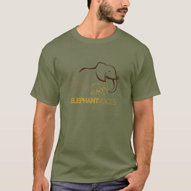 ElephantVoices logotyputslagsplats (trötta ut Tee (Framsida)
