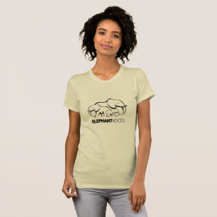 ElephantVoices svart logotyputslagsplats Tee Shirt