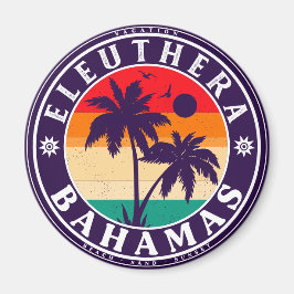 Eleuthera Island Bahamas Vintage Souvenirs 60-tal Magnet