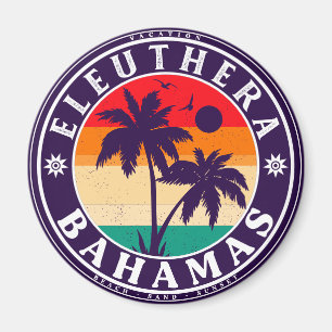 Eleuthera Island Bahamas Vintage Souvenirs 60-tal Magnet