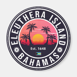 Eleuthera Island Bahamas Vintage Souvenirs 60-tal Magnet
