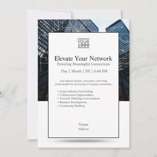 Elevate Your Network Invition Template Inbjudningar (Framsida)
