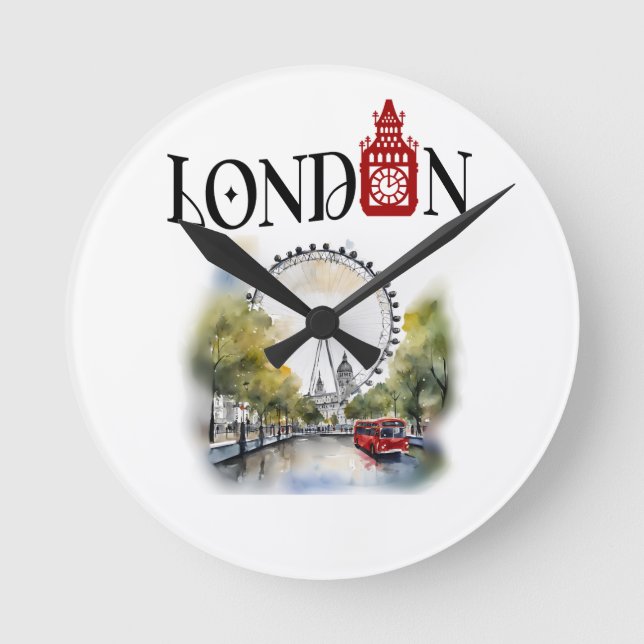 Elevate Your Space with London's Iconic Big Ben Rund Klocka (Framsida)