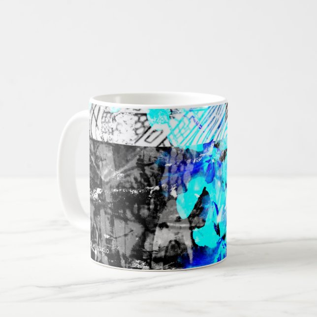 "Elevated Focus" coffee mug abstract art by Duvall Kaffemugg (Framsida vänster)