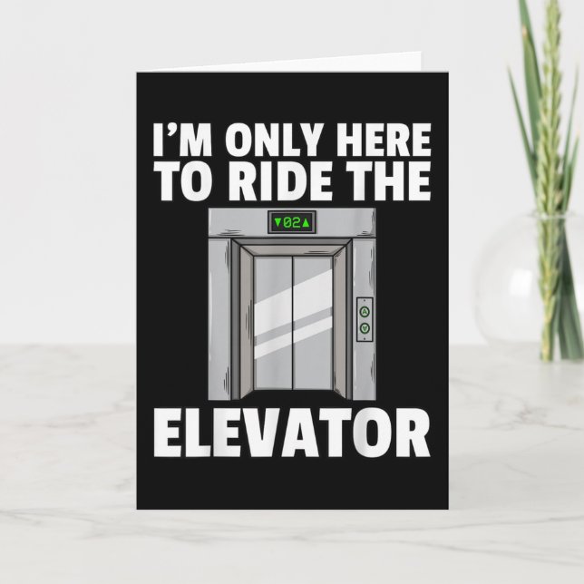 Elevator Buttons Mechanic Technician Kort (Framsida)