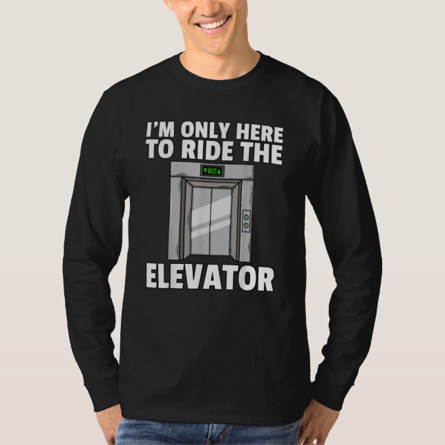 Elevator Buttons Mechanic Technician T Shirt (Framsida)