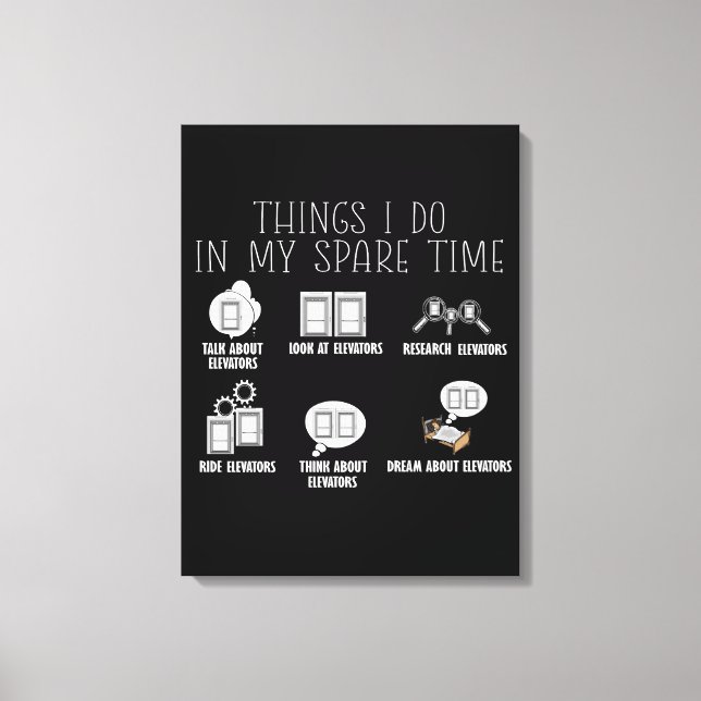 Elevator Constructor Elevator Mekaniskt Elevator Canvastryck (Framsida)