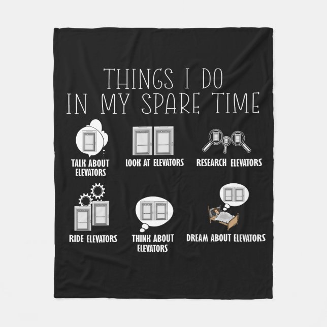 Elevator Constructor Elevator Mekaniskt Elevator Fleecefilt (Framsidan)