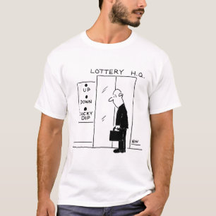 Elevator eller Hiss i en Tecknad med Lottery Headq T Shirt