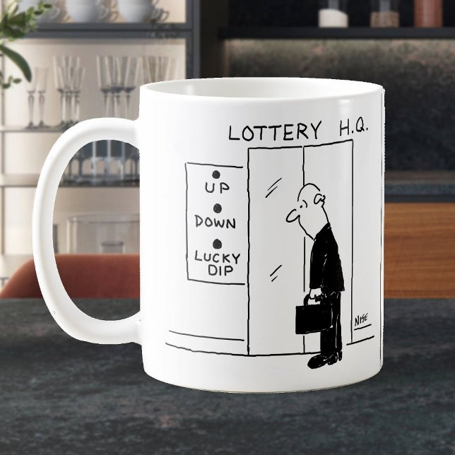 Elevator eller Hiss i Tecknaden Lottery Headquarte Kaffemugg (Skapare uppladdad)