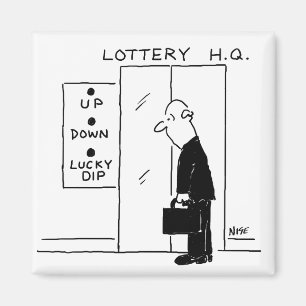 Elevator eller Hiss i Tecknaden Lottery Headquarte Magnet