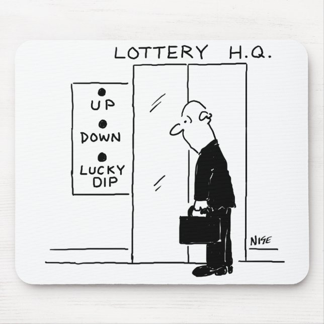 Elevator eller Hiss i Tecknaden Lottery Headquarte Musmatta (Framsidan)