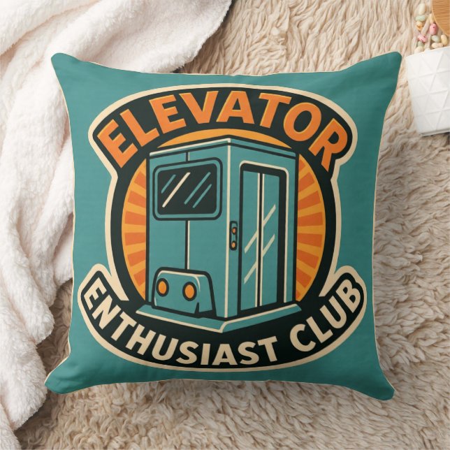 Elevator Enthusiasts Club – Modern Design Kudde (Filt)