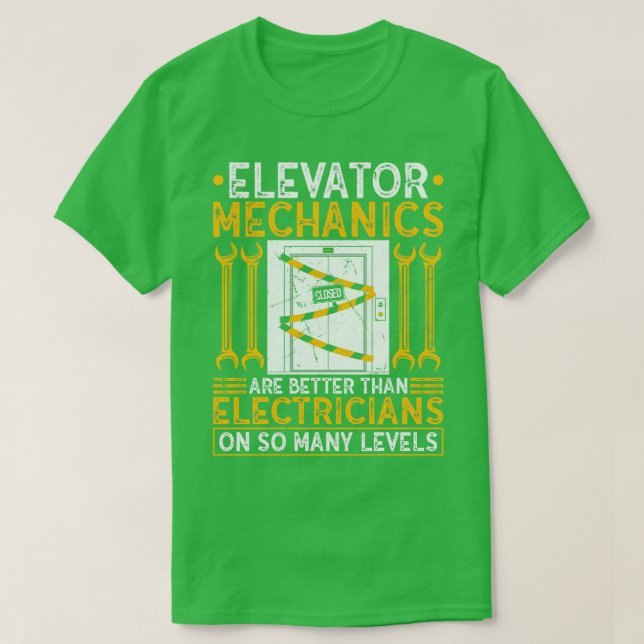 Elevator Installer T Shirt (Design framsida)