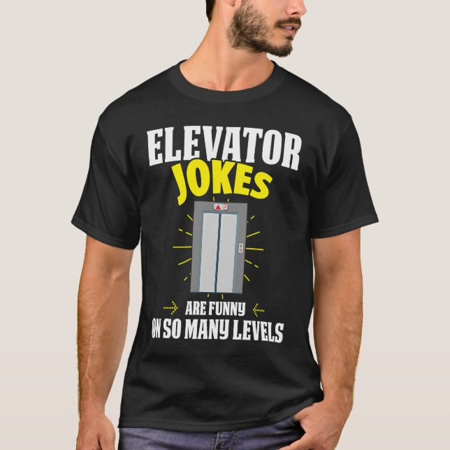 Elevator Mechanic Elevator Technician Repairmen Mo T Shirt (Framsida)