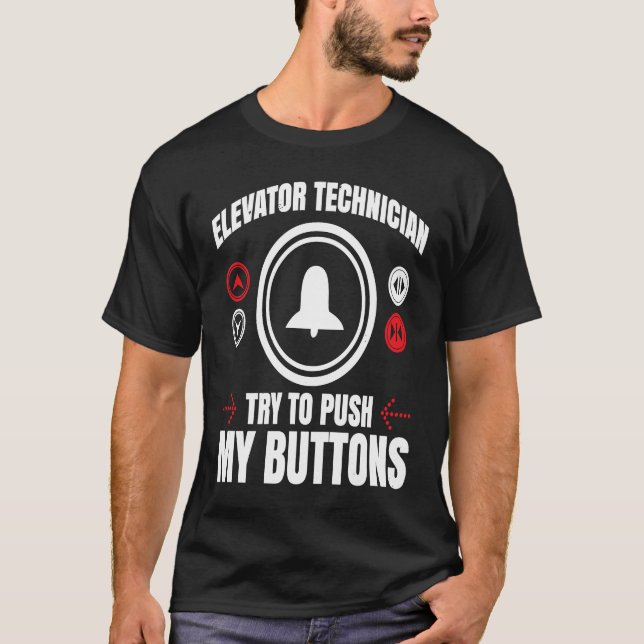 Elevator Mechanic Elevator Technician Repairmen Mo T Shirt (Framsida)