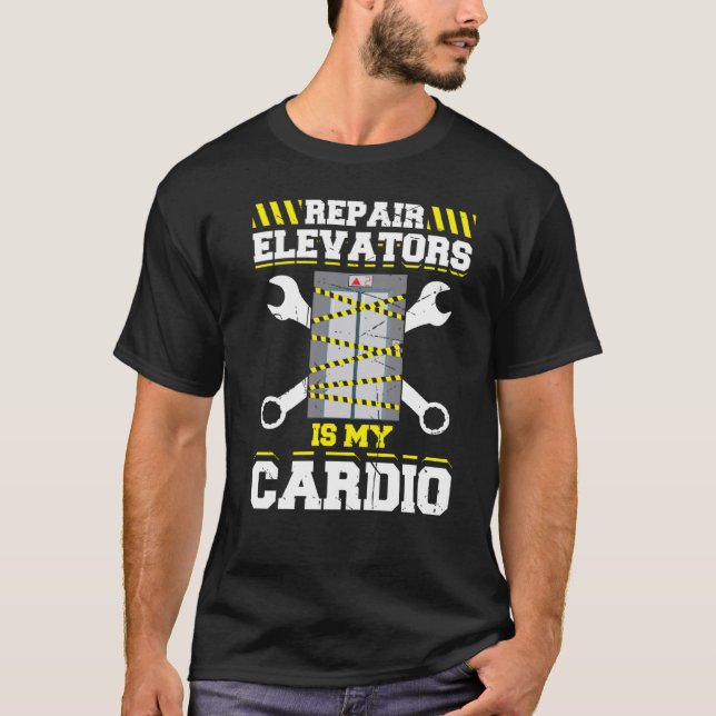 Elevator Mechanic Elevator Technician Repairmen Mo T Shirt (Framsida)