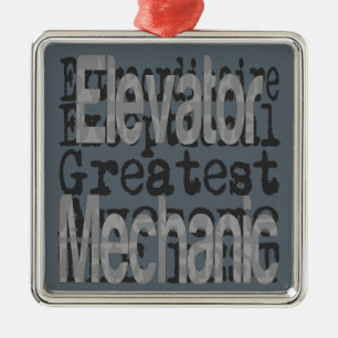 Elevator Mechanic Extraordinaire Julgransprydnad Metall
