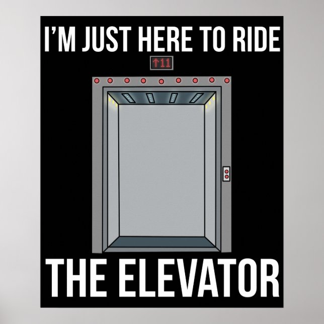 Elevator Mechanic Ingenjör Ride Elevator Poster (Framsidan)