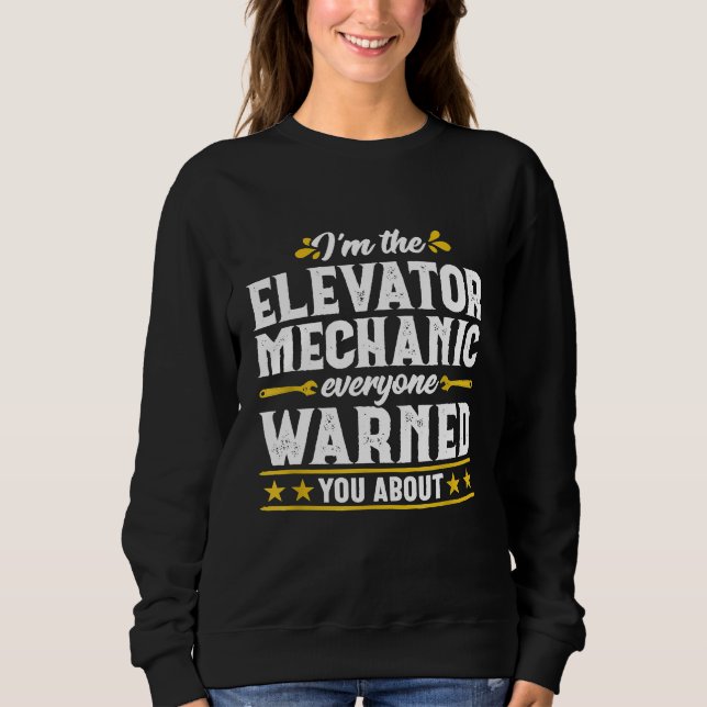 Elevator Mechanic Ingenjör Technician Manar T Shirt (Framsida)