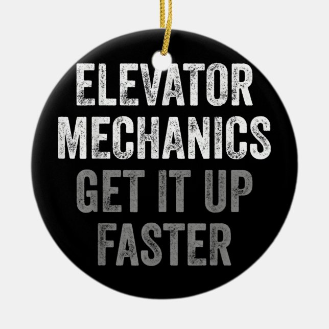 Elevator Mechanic  Julgransprydnad Keramik (Framsidan)