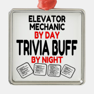 Elevator Mechanic Kärlek Trivia Julgransprydnad Metall