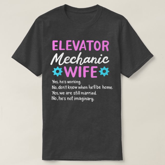 Elevator Mechanic Makanique Elevator T Shirt (Design framsida)