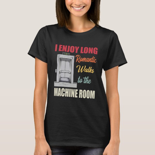 Elevator Mechanic Repairman T Shirt (Framsida)