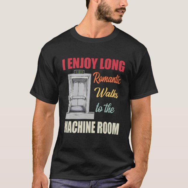 Elevator Mechanic Repairman T Shirt (Framsida)