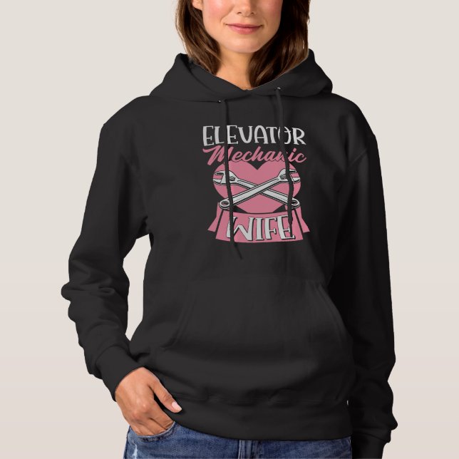 Elevator Mechanic Wife Love Heart Mothers Day  1 T Shirt (Framsida)