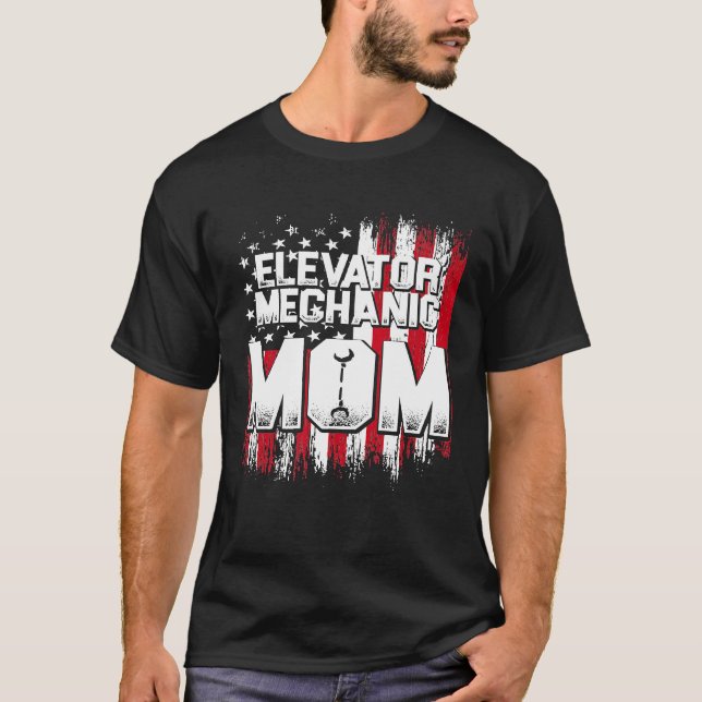 Elevator Mechanical Maintenance Life Taught Techni T Shirt (Framsida)