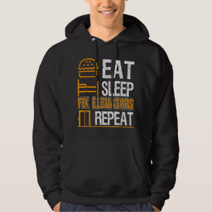 Elevator Mechanical Work Uniform Technician för ma Hoodie