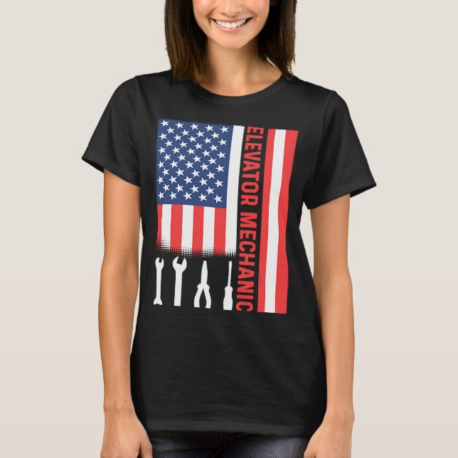 Elevator Mekaniskt höjdmätare T Shirt (Framsida)