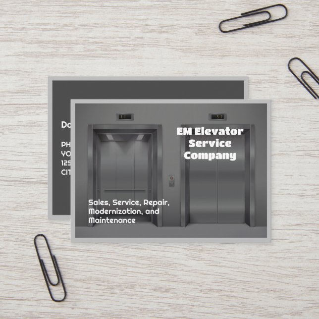 Elevator Service Visitkort (Fram/Back In Situ)
