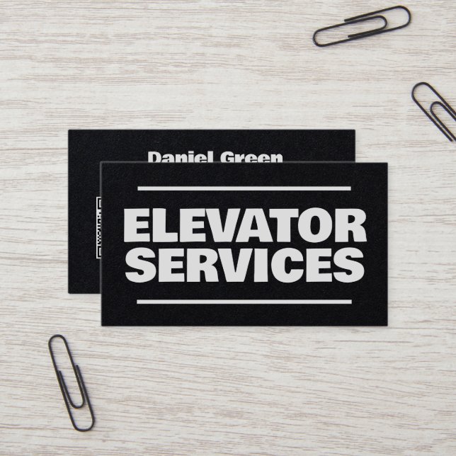 Elevator Services QR Visitkort (Fram/Back In Situ)