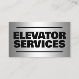 Elevator Services Silver QR Visitkort