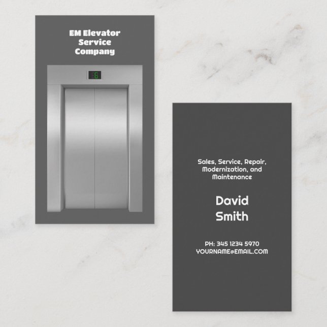 Elevator Services Visitkort (Fram/baksida)