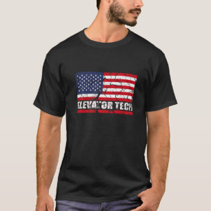 Elevator Tech Electrician for Electriker Worker T Shirt