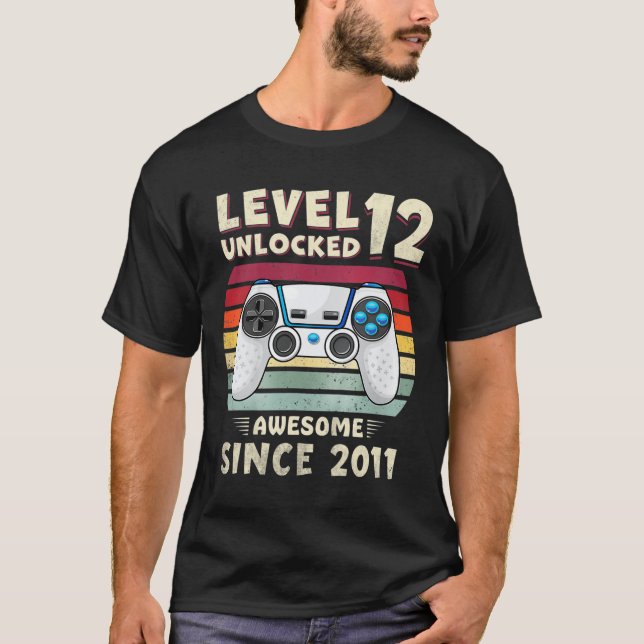 Eleven 11yr Bday Boy Funny Gamer 11th 11 Year Old  T Shirt (Framsida)
