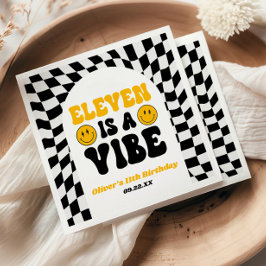Eleven Is A Vibe Retro 11-årsfest Pappersservett