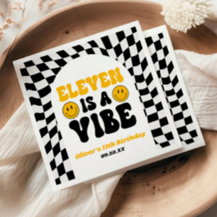 Eleven Is A Vibe Retro 11-årsfest Pappersservett