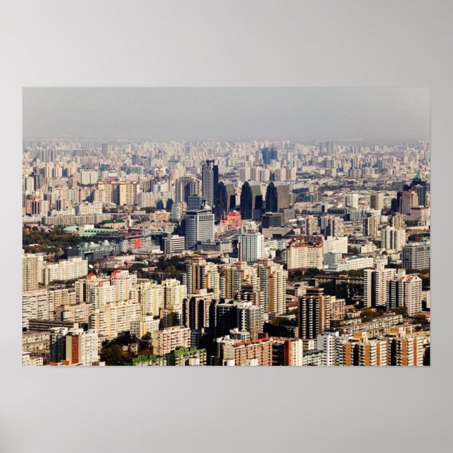 Eleverad Beijing Cityscape Poster (Framsidan)