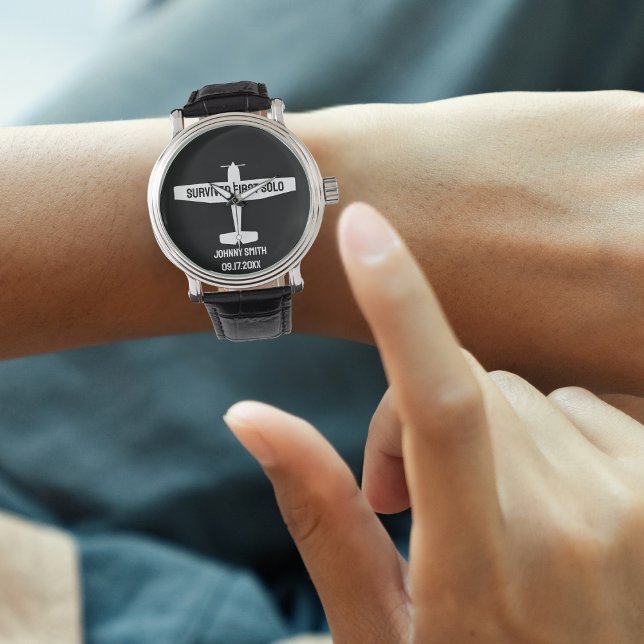 Elevpilots Första Ensamflygning Roligt Flyg Armbandsur (Skapare uppladdad)