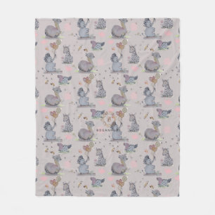 "Eleze Elephant & Polka Hen" Boganhues Blanket Fleecefilt