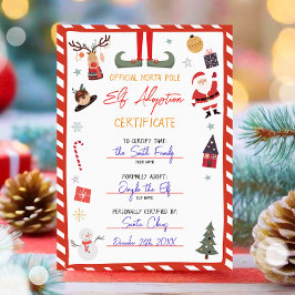 Elf-adoptionsintyg Anta en Elf-jul Inbjudningar