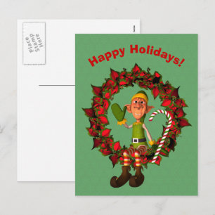 Elf-affären på Helgdag för andningsjulet Helg Vykort