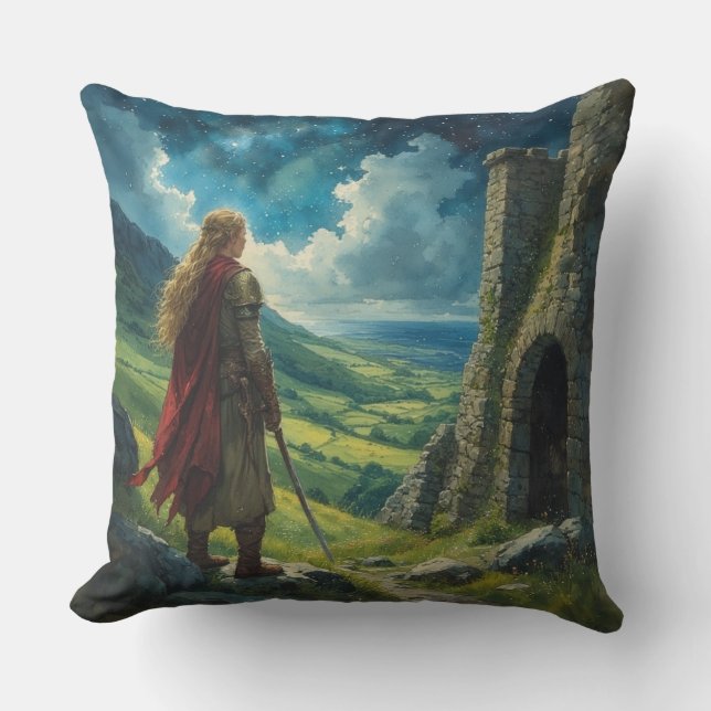 Elf Ancient Ireland Under the Sky Pillow Kudde (Framsida)