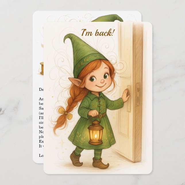 Elf Arrival Letter | Special Delivery from the Nor Julkort (Fram/baksida)