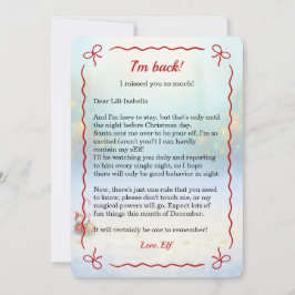 Elf Arrival Letter | Special Delivery North pole Julkort